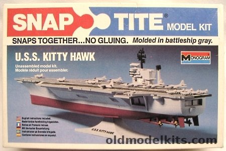 Monogram 1/804 USS Kitty Hawk Aircraft Carrier, 1020 plastic model kit